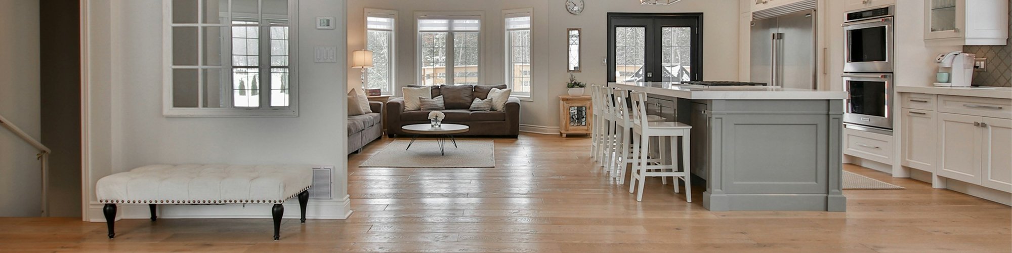 A kitchen interior with hard surface flooring in Dallas-Forth-Worth Texas