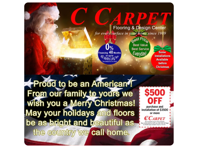 CC Carpet's December Ad